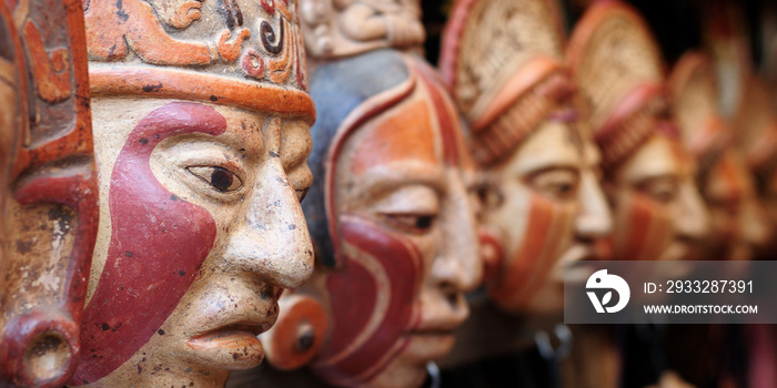 Guatemala, Mayan clay mask