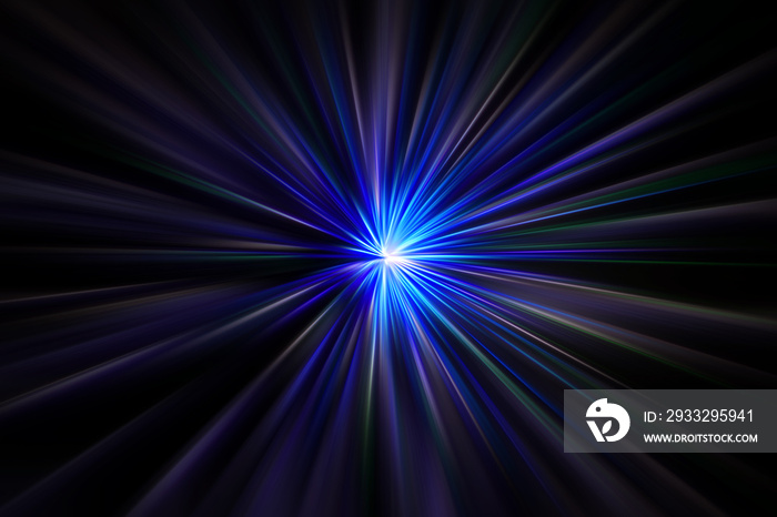 Luce Laser - esplosione di luce blu