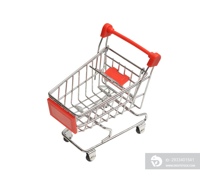 mini shopping cart isolated