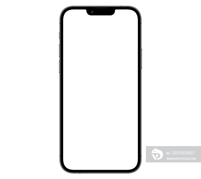 Mockup / template. Smartphone with blank screen for your design. PNG 24