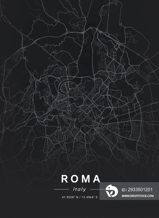 Map of Rome, Italy