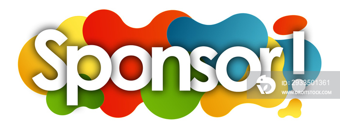 Sponsor in color bubble background