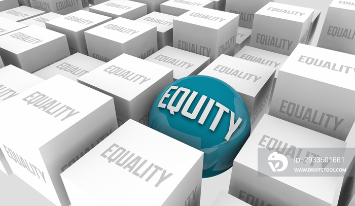 Equity Vs Equality Diversity Inclusion Opportunity Access 3d Illustration