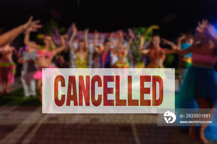 Public celebration or party is postpone or cancelled due to covid-19 pandemic