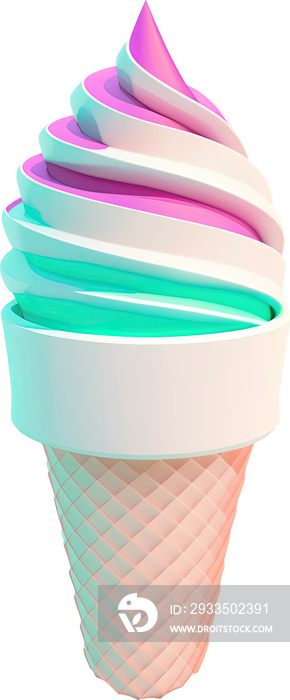 colorful soft serve icecream