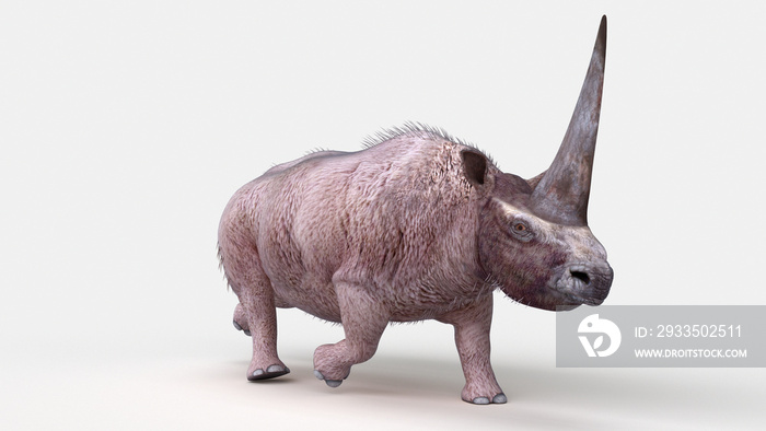 3d rendered illustration of a elasmotherium