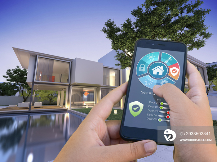 Modern villa smart house