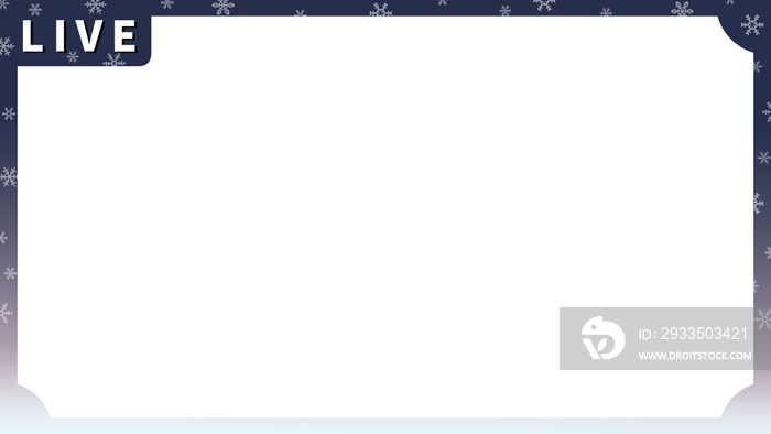 冬をイメージしたライブ配信フレーム