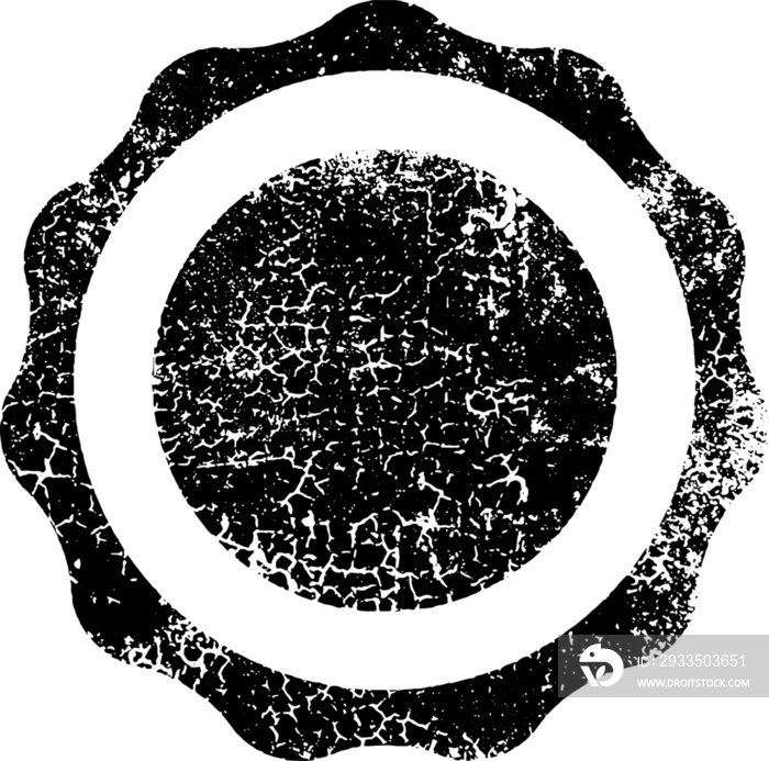 circular stamp element with a transparent background