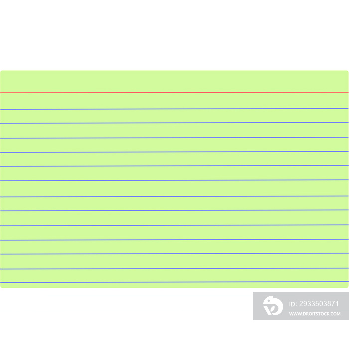 Green Blank Index Card Note Card