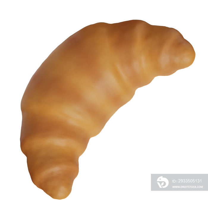 croissant 3d illustration