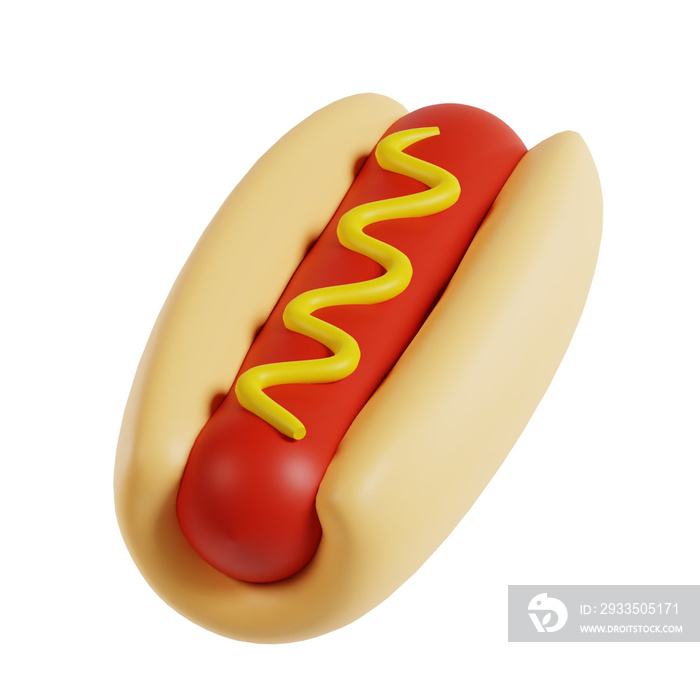 3d Hot Dog Model