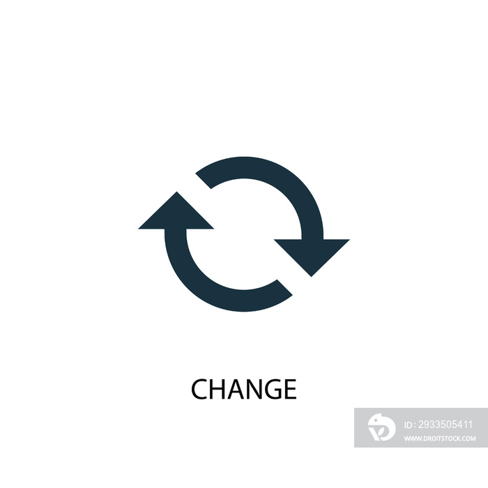 change icon. Simple element illustration. change concept symbol design. Can be used for web and mobile.