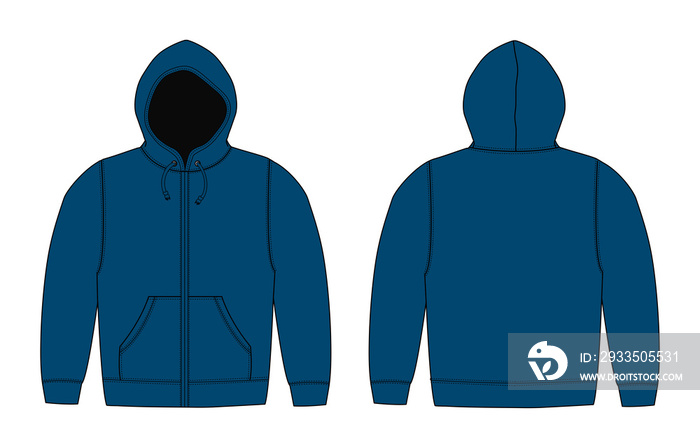 Template illustration of hoodie (hooded sweatshirt) /png, no background