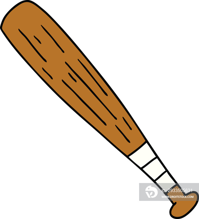 cartoon doodle of a baseball bat