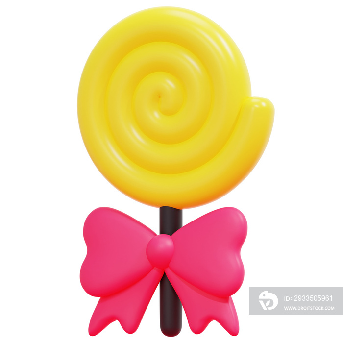 lollipop 3d render icon illustration