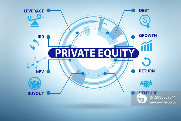 Private equity investment business concept