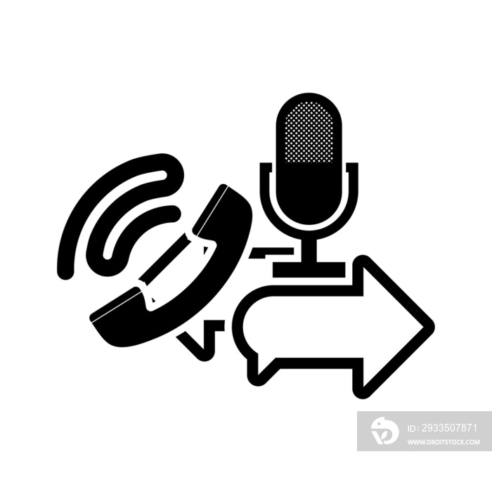 Ivr icon isolated illustration.