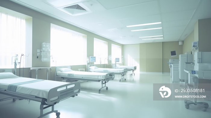 Hospitals and clinic empty interior with bright lighting , operation theater interior, laboratory interior with bright light