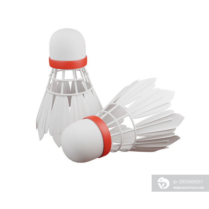 Shuttlecock icon Isolated 3d render Illustration