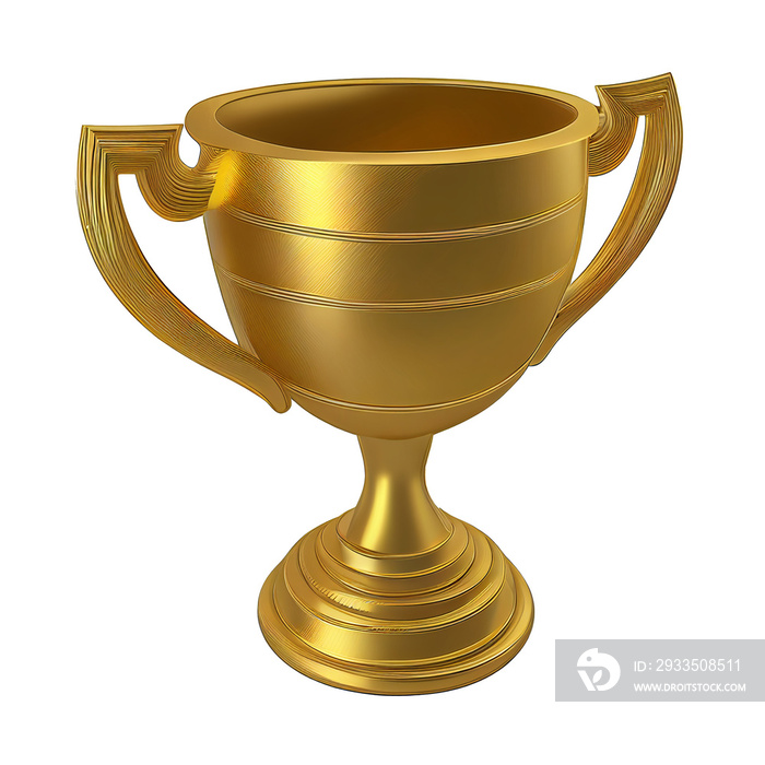 Transparent gold cup icon