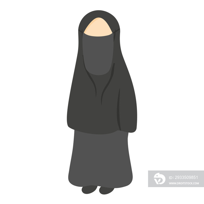 muslim women wearing a black hijab