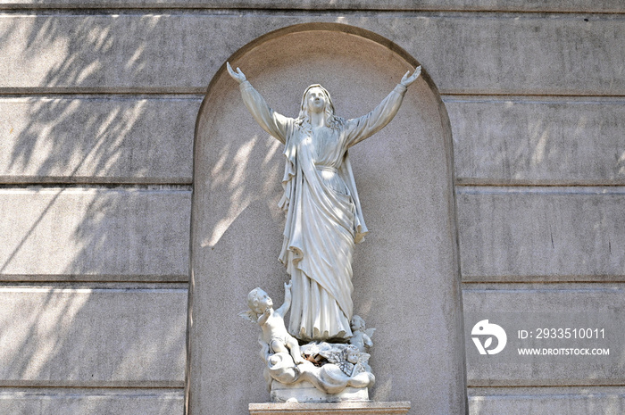 Statue Assumption of Grace Virgin Mary in Chapel of St.Louis Marie de Montfort, Thailand.