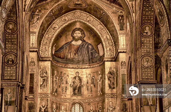 Mosaic of Christ Pantocrator over the main altar