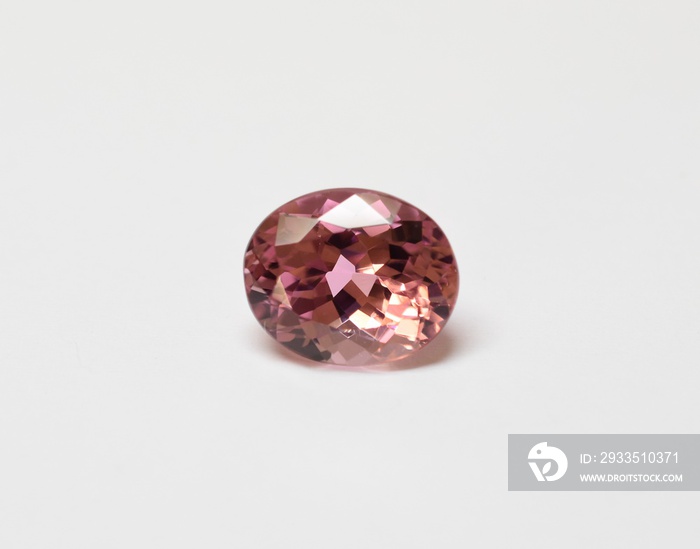 Pink Tourmaline facet cut gemstone