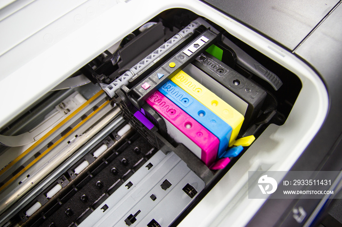 An ink cartridge or inkjet cartridge is a component of an inkjet printer that contains the ink four color