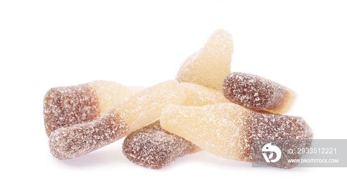 Jelly candies isolated on a white background