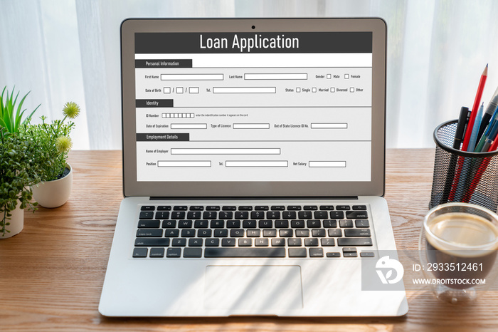 Online loan application form for modish digital information collection on the internet network