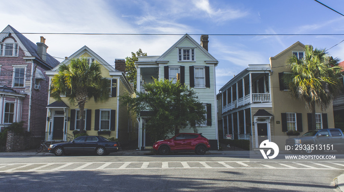 Charleston street with cars