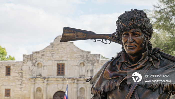 Statue at Alamo Museum in San Antonio Texas - travel photography