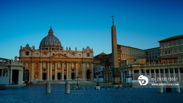 The view of St Peter Basilica , Rome, Vatican, Italy.