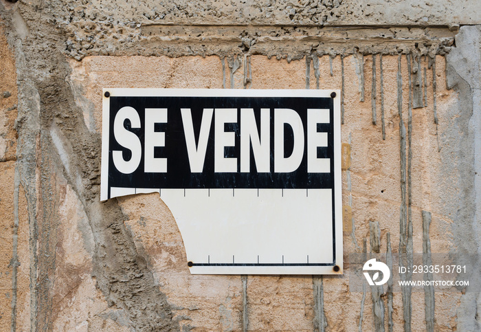 Broken poster for sale in spanish langauge