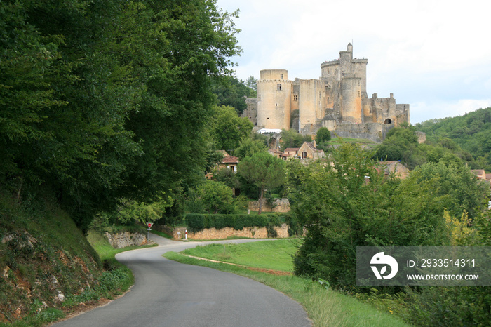 medieval castle (bonaguil) in saint-front-sur-lémance in france