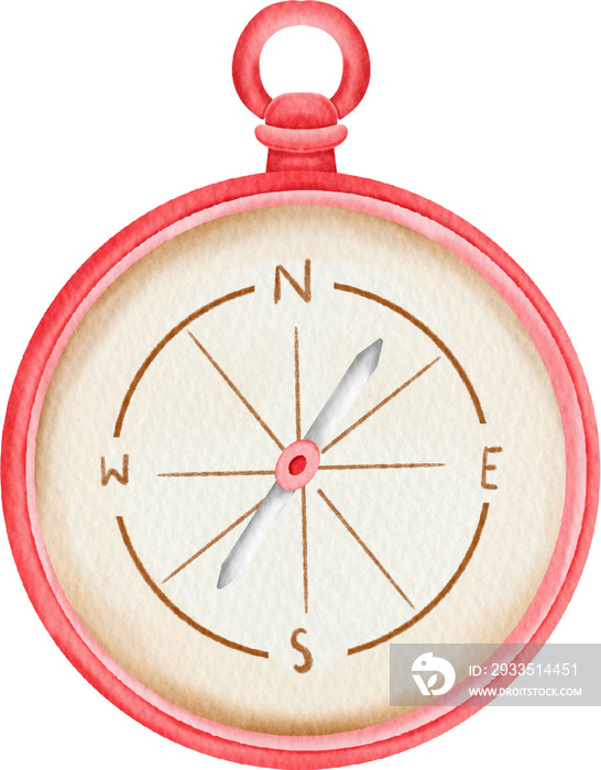 watercolor compass