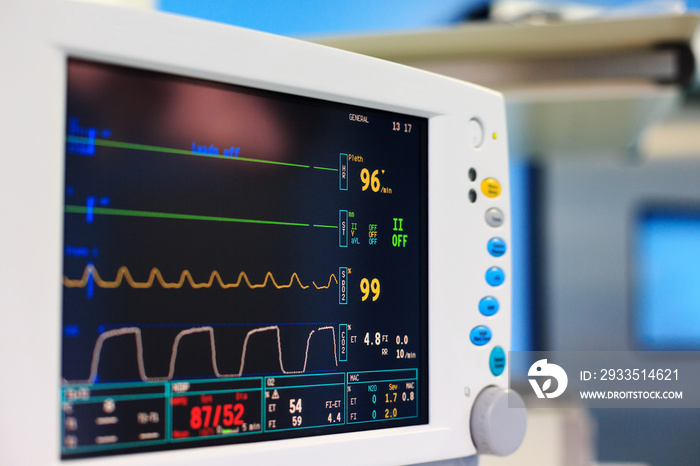 Monitor of vital signs in the operating room