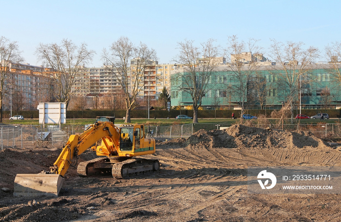 Construction site - mechanical digger