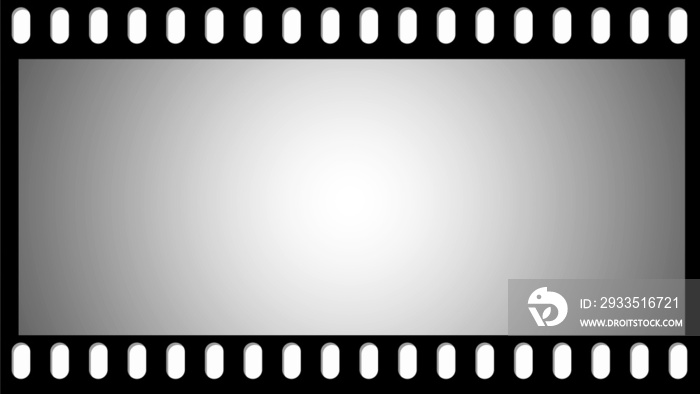 Retro film strip line on transparent background