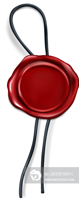 Red wax seal