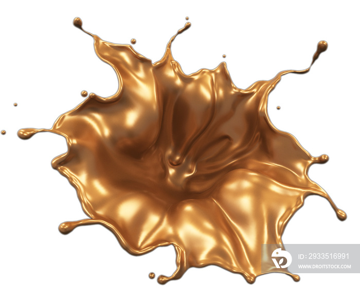 splash of elegant liquid gold. design