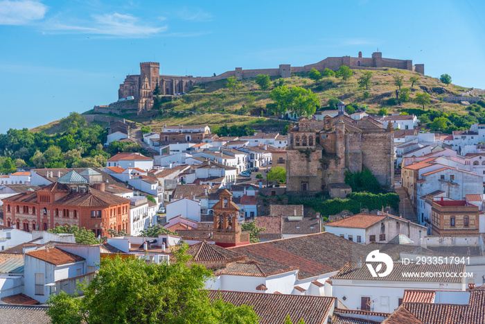 Panorama view of Spanish town Aracena.