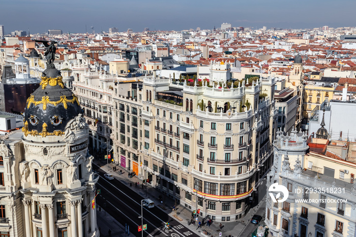 Madrid view from the rooftops