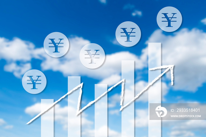 日本円_グラフ上がる矢印_お金関係