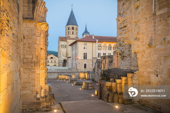 View of the Abbey Church of Cluny, Burgundy - France