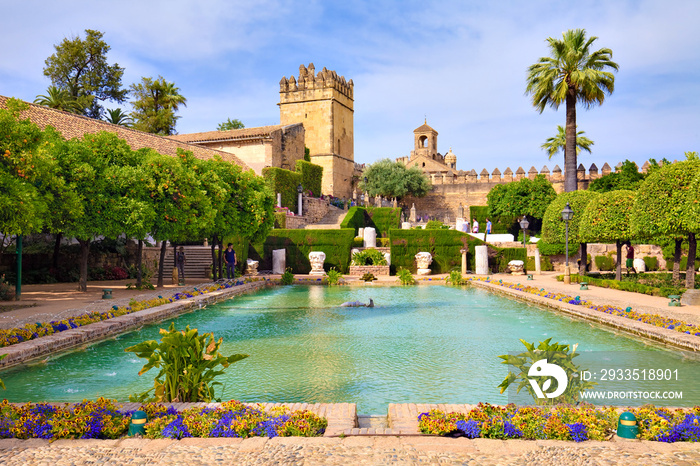 Jardins de l’Alcázar des rois chrétiens de Cordoue, Andalousie