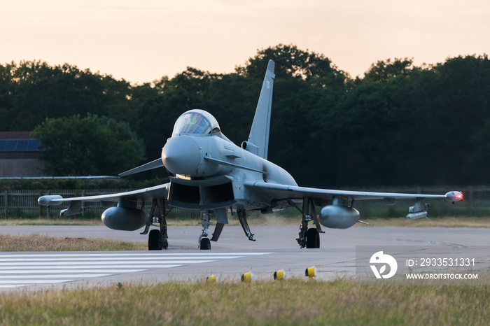 Typhoon taxiing to the runway