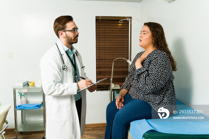 Sick patient coming to see the doctor